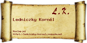 Ledniczky Kornél névjegykártya
